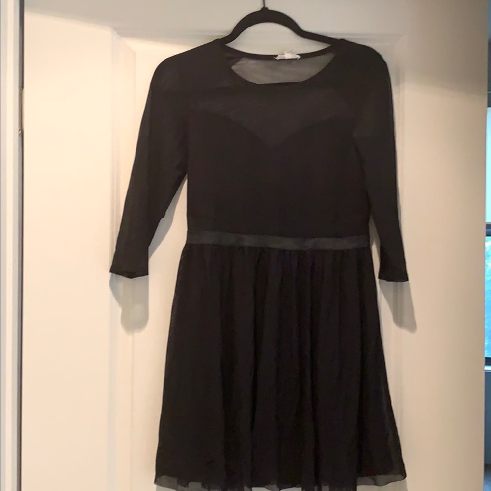 Black dress with mesh